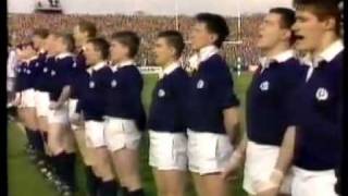 &quot;The Flower of Scotland&quot;  Scotland V England Rugby Match 1990