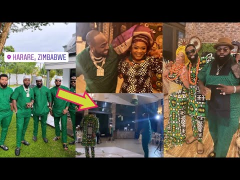 Dollar Rain As Davido Storm Zimbabwe With Yoruba Owambe As The Shutdown Friends Wedding