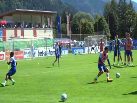 FC Schalke 04 Trainingslager Mittersill - 1 gegen 1 Dribbling Übung (29.07.2017) Part 1