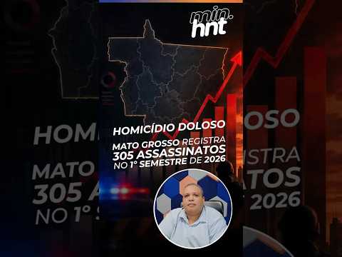 Minuto HNT: MT registra 305 homicídios dolosos no primeiro semestre de 2026