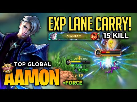 MANIAC! Offlane Aamon Deadly Combo [ Top Global Aamon Best Build ] By •Force - Mobile Legends