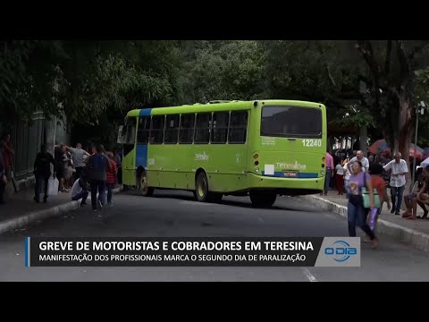 Manifestação de motoristas e cobradores marca segundo dia de paralisação em Teresina 14 03 2023