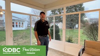 Watch video: Patio to Sunroom Transformation in Fairview...
