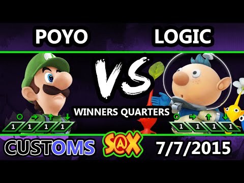 S@X 105 Customs - Poyo (Luigi) vs. VGBC | Logic (Olimar) SSB4 WQ - Smash Wii U - Smash 4
