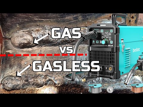 GAS vs GASLESS MIG welding with BESTARC MIG145