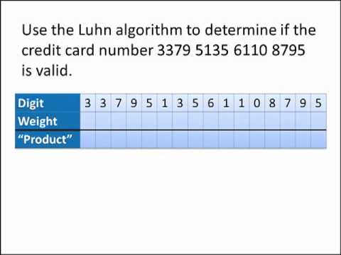 Luhn Algorithm Calculator With Steps