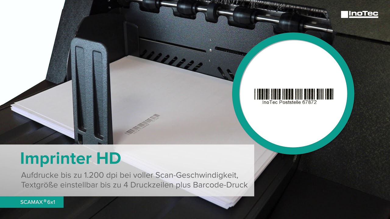 SCAMAX® 6x1 Features: Imprinter HD