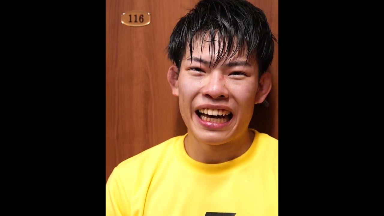 バックステージ　試合直後の船田電池#pancrase361