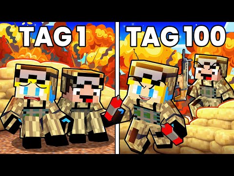 Ukri und Billy überleben 100 TAGE im KRIEG in Minecraft!