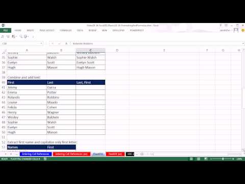 Highline Excel 2013 Class Video 29 Flash Fill Extract Combine Insert Reverse Data 25 Example