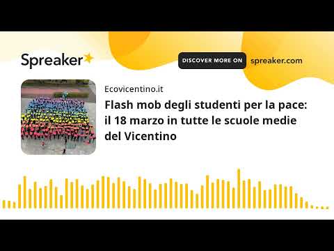 Flash mob degli studenti per la pace: il 18 marzo in tutte le scuole medie del Vicentino