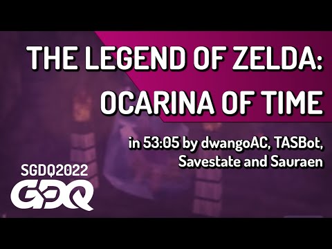Ocarina of Time TAS by dwangoAC, TASBot, Savestate, Sauraen in 53:05 - Summer Games Done Quick 2022