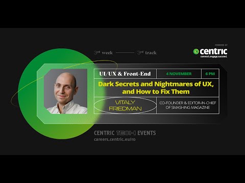 Vitaly Friedman: Dark secrets and nightmares of UX, and how to fix them