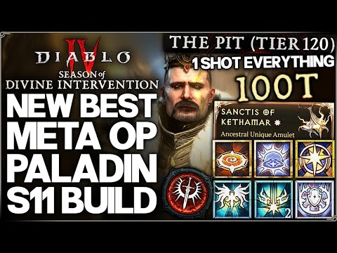 Diablo 4 - New Best OP 50 TRILLION DAMAGE Paladin Build - Season 11 Meta Fast Perfect Arbiter Guide!