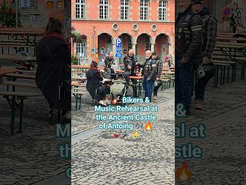 🏰🎸 Bikers & Music Rehearsal at the Ancient Castle of Antoing 🎶🔥🏍️🎤✨ #vlog