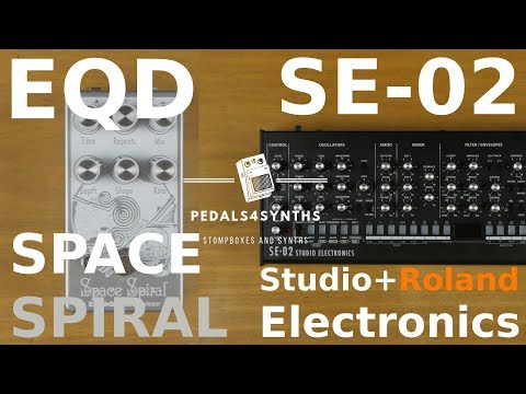 Pedals4Synths - EarthQuaker Devices  Space Spiral delay W/Studio Electronics & Roland SE-02