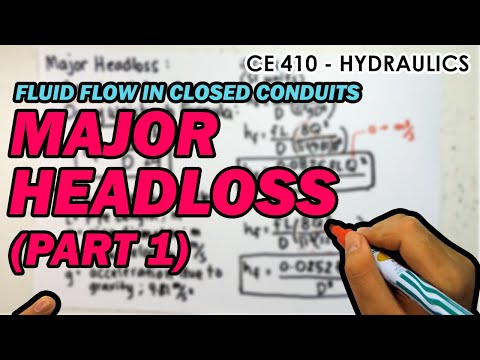 Major Headloss (Darcy Weisbach Equation) ~ Part 1 - Fluid Flow in Closed Conduits (Filipino)