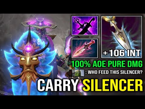 WTF +106 Perma INT Carry Silencer 100% Hit Like a Truck Crazy Pure DMG Deleted Everyone Dota 2