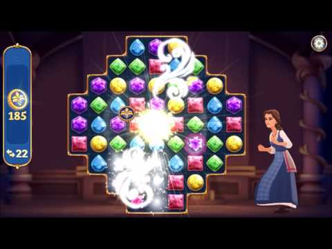 Beauty and the Beast - Perfect Match 3 - Helping Belle Decorate Grand Staircase - iOS Gameplay