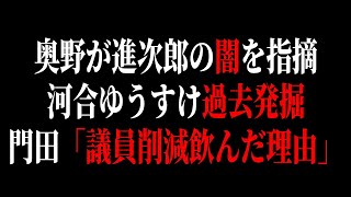 奥野が進次郎の闇を指摘、河合ゆうすけ過去発掘、門田氏の議員削減飲んだ理由、その他日本保守党【感想】