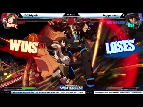 "BBR" Guilty Gear Xrd At CEO Winterfest 2016 - DC Mystic vs Juggernaut  (1080p HD)