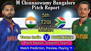 IND vs SA 5th T20 2022- M Chinnaswamy Bangalore Pitch Report |India vs South Africa Match Prediction