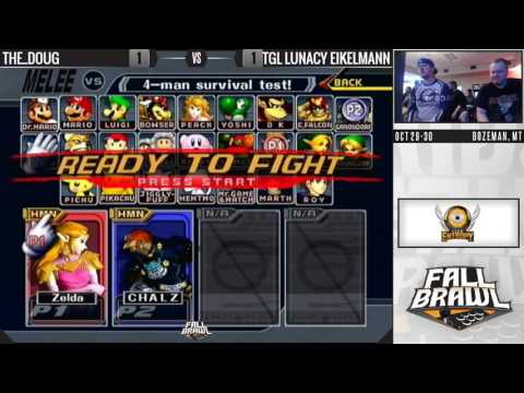 Fall Brawl 2016: The_Doug (Sheik) vs. TGL Lunacy | Eikelmann (Ganon)  - Melee Losers Quarters