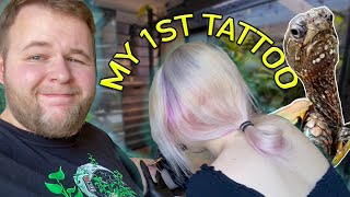 My FIRST TATTOO + Reptile Room Maintenance!!