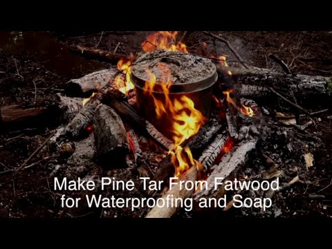 How To Make Pine Tar and Charcoal From Fatwood