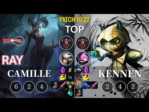 KT Ray Camille vs Kennen Top - KR Patch 10.22