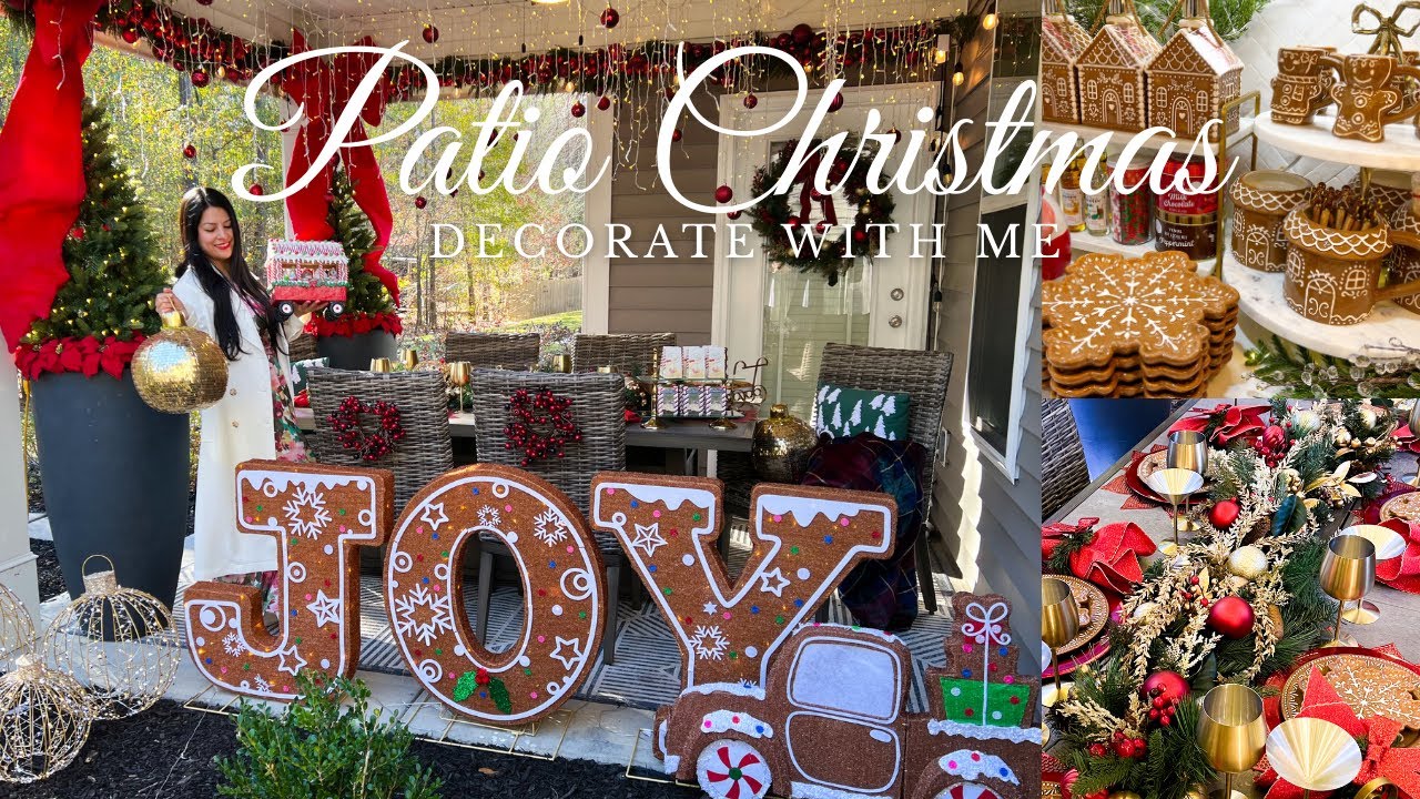CHRISTMAS OUTDOOR PATIO MAKEOVER 2025 | Christmas Decorate With Me