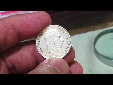 1885 20 cents Alfonso XII por la g. de dios, silver coin and its valuable.