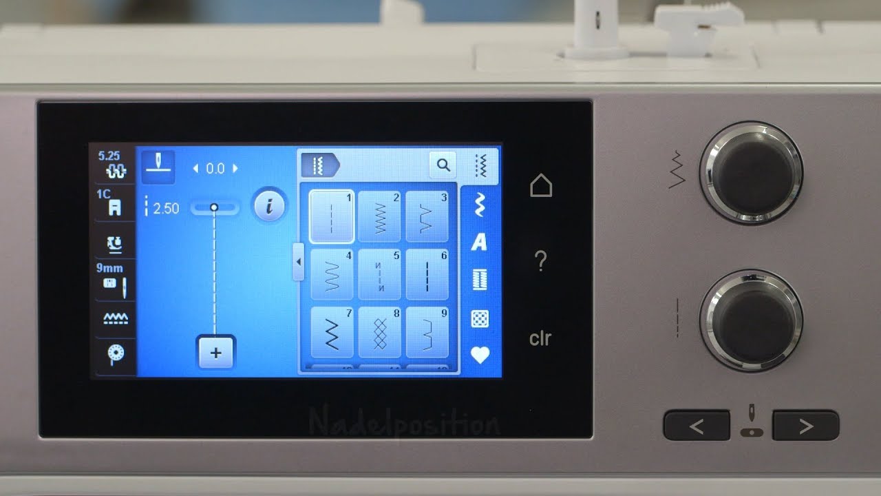 Touch screen and functions of the B 480