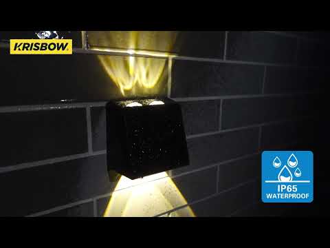 Gambar Krisbow Plain Lampu Dinding Outdoor LED Solar 1 Watt 3CCT IP65 - Hitam