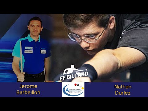 3-CUSHION Nathan DURIEZ vs Jérome BARBEILLON - 35 points in 12 innings!