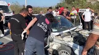 Otomobilde Sıkışan Yolcunun Feryatları Yürek Dağladı