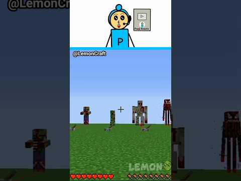 Paaji Reacts - Villager choosing scary mobs in Minecraft #shorts #minecraft #reaction