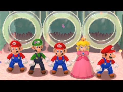 Super Mario 3D World 100% Co-Op Walkthrough - World 3 (All Green Stars & Stamps)