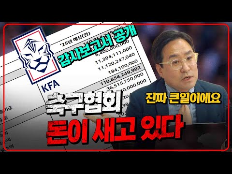돈이 새고 있다 전문가가 봐도 이건 진짜 문제. 축구협회 감사보고서 공개분석 [박시동 축구경제학]