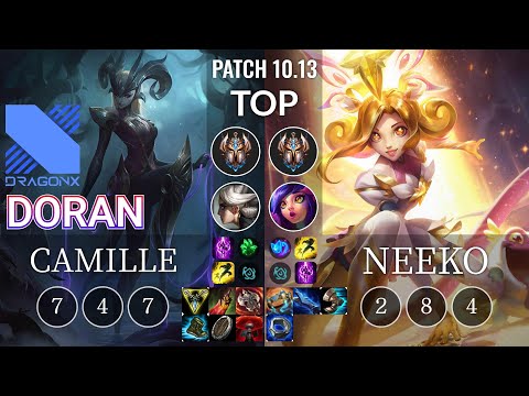 DRX Doran Camille vs Neeko Top - KR Patch 10.13