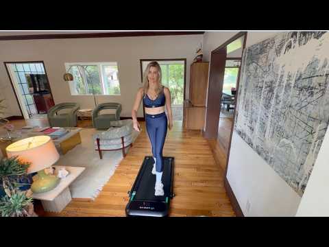 UREVO Auto Incline Walking Pad with AI App, Brushless Quiet Motorized Treadmill for Apartments, 9% Power Incline Standing Desk Treadmill, 12-Point Shock Absorption & Immersive Hiking video review thumbnail