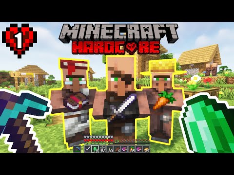 I beat Hardcore Minecraft by trading with Villagers...