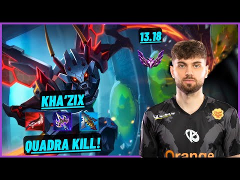 KC CINKROF: KHA’ZIX VS KINDRED (JGL) QUADRA KILL, LÉGENDAIRE -  EUW MASTER - PATCH 13.18