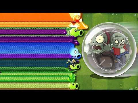 Pvz 2 Challenge - 100 Plants Vs Hamster Ball Zombie LEVEL 50 - Who Will Win?