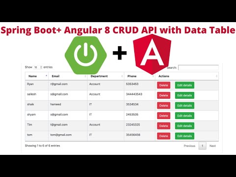 Angular 8 Spring Boot Crud Api Data Table Example