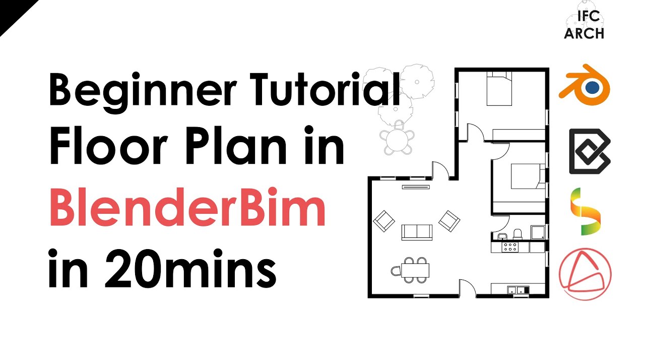 BlenderBim - Beginner Tutorial - Floor plan - in 20mins