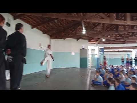 Taekwondo indiara-goias apresentação 2026,na escola Militarizada Olavo Bilac atleta Cristofe Rodrigu