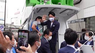 都議選最終日 小泉大臣による星候補応援演説
