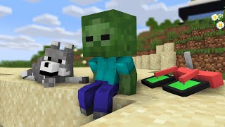 BABY ZOMBIE AND WOLF LIFE MOVIE | Minecraft Animation | All Episodes + Bonus