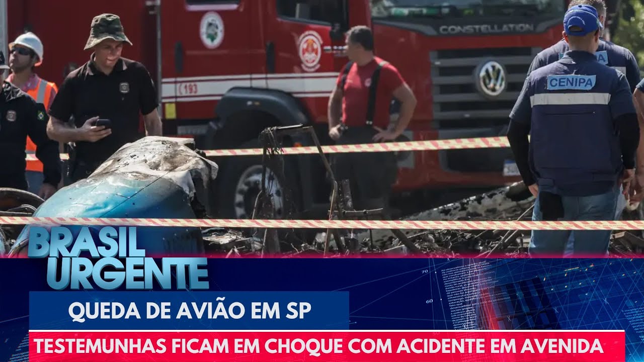 Queda de avião em SP: testemunhas ficam em choque | Brasil Urgente